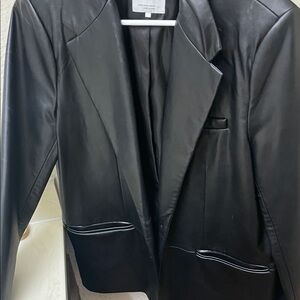 Zara Black Leather Blazer